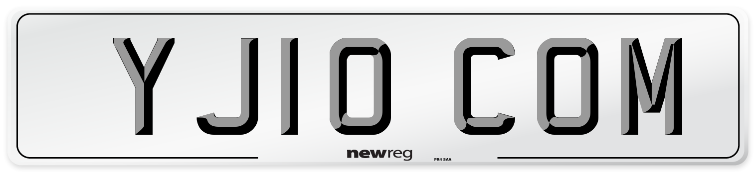 YJ10 COM Number Plate from New Reg